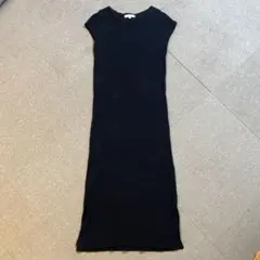 grove 黒 ロングニットワンピース M