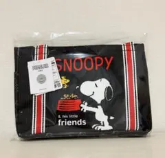 PEANUTS スヌーピー 保温保冷巾着バッグ(ブラック)