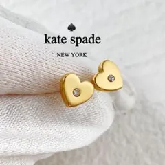 C469/kate spade/ミニハート ゴールド パヴェ スタッドピアス