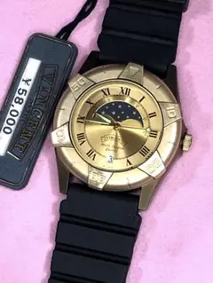未使用　メンズ　腕時計　ダイバー　ムーンフェイズ　VINCENT 稼働　新品電池