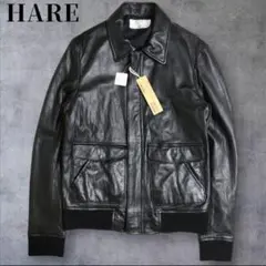 【タグ付】A-2 HARE ハレ　ラムレザー　羊革　　ジャケット ブルゾン　短丈
