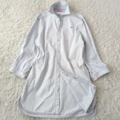 現行 ディーゼル シャツワンピース デニム 刺繍ロゴ Lサイズ相当