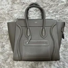 美品　セリーヌ　ラゲージ　マイクロ　グレインカーフスキン　スリ