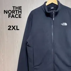 ザノースフェイス☆フリースジャケット　2XL ブラック　刺繍ロゴ