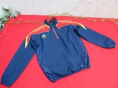 6GG389 アディダス ハーフジップウインドブレーカー M ブルー系