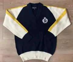 【23区GOLF】美品Vネック 厚手 ニット ゴルフウェア