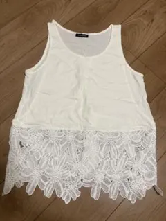 ホワイトレースタンクトップ 授乳服