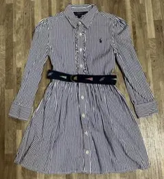 Polo Ralph Lauren ストライプ柄シャツワンピース 120cm