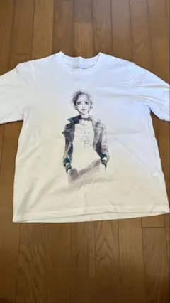 イラストプリント ホワイト Tシャツ L （NANA）