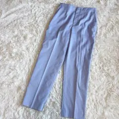 UNITED ARROWS スラックス センタープレス 薄紫 XL 大きめ 綿