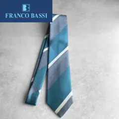 26年春夏新作FRANCOBASSI フランコバッシ　ワイドストライプ新品タイ