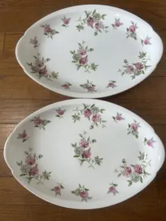 Gien Volupte 花柄横長 23cm 2枚セット - メルカリ
