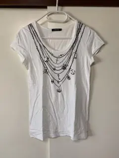 LOVELESS★ビジュー柄Tシャツ Mのサムネイル