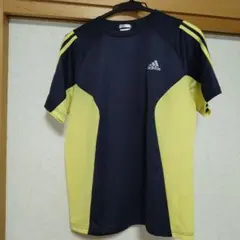 adidas CLIMACOOL ネイビー/イエロー Tシャツ