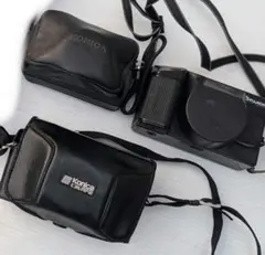 Konica C35 AF 他 フィルムカメラとケース　動作未確認　3点まとめ売のサムネイル