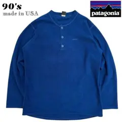 1995年USA製【パタゴニア】キャプリーン　ヘンリーネック　フリースカットソー