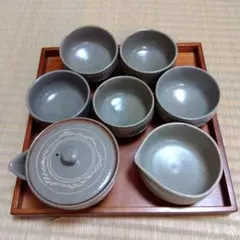黄鐘禮の陶器製茶器セット