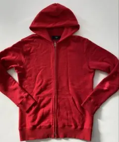 ✨未使用品✨SHIPS パーカー　無地　フード　赤　レッド　綿100% S
