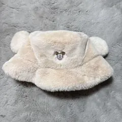 ディズニー　ファーバケットハット　ボア　ベージュ