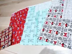 オークション♥お買い得♥《キャラクターはぎれセット》ミッキー スヌーピー ミニー