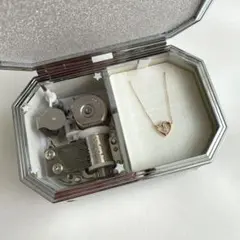 【クリーニング済】カナル4℃ ヨンドシー K10 ハートネックレス オルゴール付