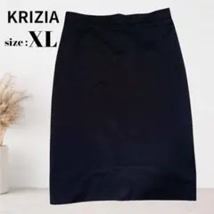 【大きいサイズ】　KRIZIA XL タイトスカート　スーツスカート　ブラック