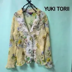YUKI TORII フラワー刺繍 半袖シャツ 紫・緑・ピンク 日本製 - メルカリ