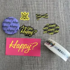 嵐グッズAre You Happy? ステッカー缶バッチ Japonismマステ