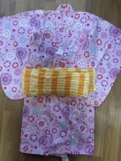 ピンク花火模様浴衣 120cm