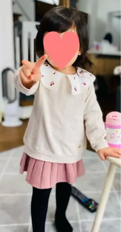 petit main チェリー刺繍 トレーナー 100