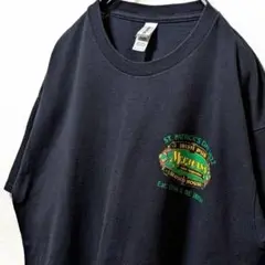 ギルダン ミーハンズアイリッシュパブ ロゴ Tシャツ ブラック黒 L 古着