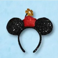 ディズニー カチューシャミッキー赤い帽子付き