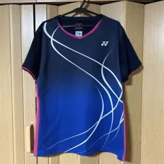YONEX バドミントンシャツ JP L ネイビー/ピンク