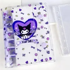新品クロミちゃん シール帳 バインダー A7リフィル10枚付 6穴 クリア 紫