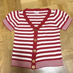 Juicy Couture ボーダー 半袖 カーディガン