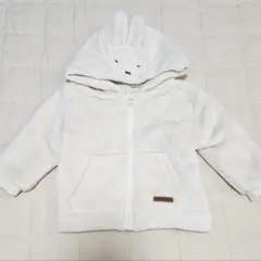 プティマイン ミッフィー ボアブルゾン フード うさ耳 アイボリー 90