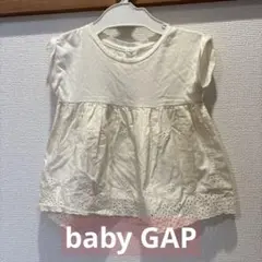 baby GAP アイボリー刺繍Tシャツワンピース 2歳用　夏