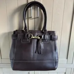 COACH コーチ　ハンプトンズ ゴールド金具 レザー　トート　バッグ