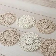 レース編み コースター ６枚組