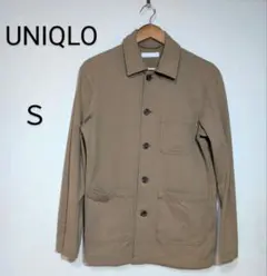 UNIQLOステンカラージャケット17　S【未使用】ベージュ　無地　春秋　伸縮性