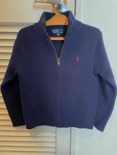 ウール100%ラルフローレン　ジップアップニット120cm
