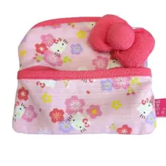 ハローキティ 花柄ポーチ