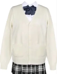 スクールカーディガン ホワイト L