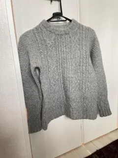 PAR ICI グレー リブ編み セーター 長袖のサムネイル