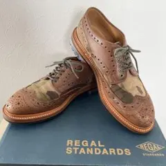 美品✨REGAL リーガル ウイングチップ/メダリオン カモフラ/迷彩 美品✨REGAL リーガル ウイングチップ/メダリオン カモフラ/迷彩