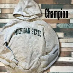 Champion Michigan State パーカー グレー L相当