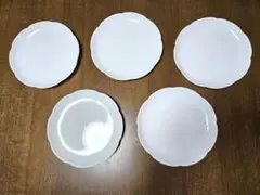 【美品】2019年 ヤマザキ春のパンまつり　白いフローラルディッシュ　5枚