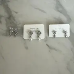 【ブライダル】値下げ中ピアス3点セット