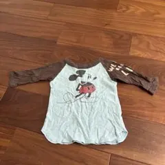 デニムダンガリーミッキーマウス 長袖カットソー 100cm~