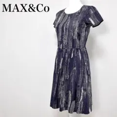 ▽ MAX & Co. 半袖ワンピース フレンチスリーブ コットン 総柄 38のサムネイル
